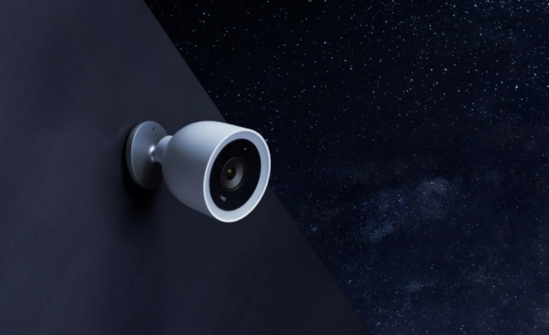 Google Nest Cam IQ Outdoor shown during nighttime